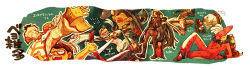 balder bayonetta bayonetta bayonetta_(series) black_hair bodysuit brown_hair cereza earrings glasses hat highres jeanne_(bayonetta) jewelry koyahara long_hair long_image luka scarf short_hair sword very_long_hair weapon white_hair wide_image