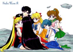 Rule 34 | 1boy, 5girls, aino minako, bishoujo senshi sailor moon, bishoujo senshi sailor moon r: the movie, black hair, blonde hair, blue hair, brown hair, chiba mamoru, hanarain, hino rei, kino makoto, mizuno ami, multiple girls, sailor jupiter, sailor mars, sailor mercury, sailor moon, sailor venus, tsukino usagi, tuxedo kamen