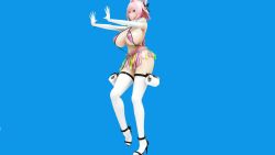 1girl 3d animal_ears animated ass ass_shake astolfo_(fate) bouncing_breasts breast_expansion breasts cleavage condom condom_belt elbow_gloves exercising fate_(series) genderswap genderswap_(mtf) gigantic_breasts gloves high_heels highres huge_breasts leg_up meme nipples open_shoes pink_hair rabbit_ears slingshot_swimsuit swimsuit tagme thighhighs toilet_paper trolltengu used_condom video white_gloves white_thighhighs