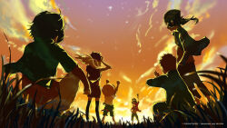 Rule 34 | digimon, digimon frontier, drawinglee, dusk, himi tomoki, kanbara takuya, kimura kouichi, minamoto kouji, orimoto izumi, shibayama junpei, sky, sunset, tagme