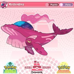 artist_name artworks218 colored_skin copyright_logo english_text fakemon fictional_whale nintendo no_humans original pink_skin pokemon pokemon_(creature) solo whale