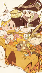 3boys alien bad_food bad_id bad_pixiv_id bat_wings blush_stickers bulborb candy cauldron chef_hat chocolate cloak cooking fire_emblem fire_emblem_awakening food halloween hat hiro_(hiro117hz) hood hooded_cloak kirby kirby_(series) long_coat male_focus male_robin_(fire_emblem) multiple_boys mushroom nintendo olimar pikmin_(creature) pikmin_(series) pikmin_3 purple_pikmin red_pikmin rock_pikmin short_hair skull smoke spacesuit super_smash_bros. white_hair white_pikmin winged_pikmin wings witch_hat yellow_pikmin