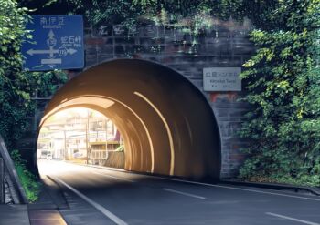 Rule 34 | commentary request, nature, no humans, original, plant, princeeugen2, road, road sign, rust, scenery, sign, town, tunnel, vines