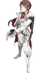 Rule 34 | 1boy, absurdres, boots, closed mouth, fire emblem, fire emblem awakening, formal clothes, gloves, groom, highres, jewelry, laurent (fire emblem), looking at viewer, nintendo, ring, smile, suit, tsujii luki, wedding ring, white boots, white gloves, white suit