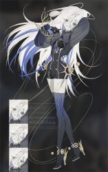 buttons cuff_links double-breasted floating floating_object highres long_hair long_sleeves mumukyabi original reference_sheet simple_background smile solo