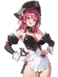 1girl :3 aiming animated apron bikini black_corset black_footwear black_thighhighs bouncing_breasts breasts cleavage commentary corset crazy_smile detached_collar detached_sleeves dfm_(darknessdfm) fang goddess_of_victory:_nikke hands_on_own_hips happy hat heart heart_hands high_heels large_breasts long_hair long_sleeves looking_at_another looking_at_viewer maid maid_apron mast_(nikke) mast_(romantic_maid)_(nikke) nail_polish naughty_face navel navel_peek official_art open_mouth pink_eyes pink_hair pirate_hat revealing_clothes shiny_skin short_twintails side-tie_bikini_bottom sitting skin_fang skindentation smile solo sound squatting standing swimsuit tagme thighhighs twintails upper_body video white_apron white_background wide_hips wrist_cuffs
