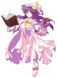 1girl alphes_(style) book capelet closed_mouth coat commentary_request crescent dairi floating floating_book floating_object full_body grimoire hair_ribbon hat large_variant_set long_hair long_sleeves looking_at_viewer open_clothes open_coat outstretched_arms parody patchouli_knowledge purple_eyes purple_hair ribbon solo standing standing_on_one_leg style_parody tachi-e touhou transparent_background tress_ribbon variant_set very_long_hair wide_sleeves