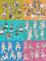absurdres alternate animal bad_tag cat chair collared double frills highres invisible legs maid musical non-web_source standing