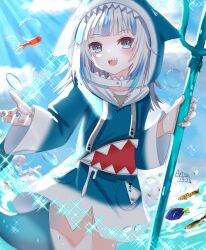 1girl arisuuuuu.1436 gawr_gura highres hololive hololive_english ocean shark shark_girl virtual_youtuber
