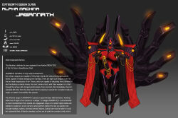 Rule 34 | 1futa, arm at side, armor, black background, black hair, black horns, black robe, black sclera, black thighhighs, body modification, breasts, censored, colored sclera, colored skin, corruption, cyborg, energy cannon, english text, extra eyes, futanari, glowing horns, gradient background, grey background, hand on own hip, hat, high heels, highres, horns, huge breasts, huge penis, huge weapon, large testicles, mechanization, military hat, mosaic censoring, original, pasties, penis, platinum1945, red robe, red skin, robe, robot, robot ears, shoulder pads, solo, tail, testicles, thighhighs, thighs, third eye on chest, weapon, wide hips, yellow eyes