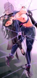 2girls a.k.i._(street_fighter) breasts defeat fatal_fury fatal_fury:_city_of_the_wolves large_breasts long_hair multiple_girls shiranui_mai street_fighter street_fighter_6