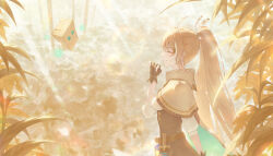 Rule 34 | 1girl, absurdres, belt, black gloves, breasts, brown cape, brown capelet, brown corset, brown hair, cape, capelet, closed eyes, corset, dagger, day, feather hair ornament, feathers, foliage, friend (nanashi mumei), from side, gloves, hair ornament, hairclip, hand up, highres, hololive, hololive english, hood, hood down, knife, lantern, medium breasts, multicolored hair, nanashi mumei, nanashi mumei (1st costume), outdoors, partially fingerless gloves, sheath, sheathed, sidelocks, smile, solo, split ponytail, streaked hair, sunlight, toroe02, two-sided cape, two-sided fabric, upper body, weapon