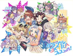 ahoge alternate_costume armor ayer azazel_(shingeki_no_bahamut) beard black_hair blonde_hair blue_hair bow bowtie braid brown_hair crystal dress drill_hair eugen_(granblue_fantasy) eyepatch closed_eyes eyewear_on_head ezecrain facial_hair flying_sweatdrops granblue_fantasy hair_bun hand_fan harvin hat helmet hood hoodie horns jacket jacket_on_shoulders japanese_armor jewelry kabuto_(helmet) karteira lecia_(granblue_fantasy) light_blue_hair long_hair low_twintails lyria_(granblue_fantasy) monika_weisswind morphe_(granblue_fantasy) necklace nene_(granblue_fantasy) noa_(granblue_fantasy) official_art one_eye_closed open_mouth phoebe_(granblue_fantasy) pointing ponytail purple_hair rackam_(granblue_fantasy) shirt silver_hair single_hair_bun suframare sunglasses t-shirt twin_drills twintails vampy very_long_hair vira_(granblue_fantasy) wings