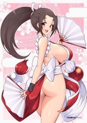 1girl breasts fatal_fury large_breasts long_hair ponytail shiranui_mai virus-g