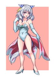 1girl absurdres breasts cleavage cosplay gen_1_pokemon goldeen goldeen_(cosplay) highleg highleg_leotard highres hishi_miracle_(umamusume) horse_girl leotard medium_breasts misty_(pokemon) misty_(pokemon)_(cosplay) nintendo pokemon pokemon_(anime) pokemon_(classic_anime) pokemon_ep043 ryuuno_stadtfeld umamusume white_leotard