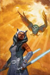 Rule 34 | 1girl, ahsoka tano, alien, bird, blue lightsaber, dark-skinned female, dark skin, dual wielding, energy sword, erik gist, highres, holding, holding sword, holding weapon, lightsaber, reverse grip, star wars, star wars: ahsoka, sword, togruta, weapon