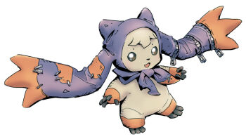 Rule 34 | :3, commission, creature, creature focus, digimon, full body, garmmy, hood, hood up, looking ahead, neckerchief, no humans, open mouth, original, second-party source, simple background, solo, standing, tachi-e, white background, zipper, zipper pull tab