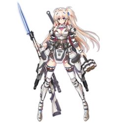 1girl ahoge armor armored_boots armored_dress bayonet blonde_hair blue_eyes blush body_armor bodysuit boots breasts brown_dress cleavage cleavage_cutout closed_mouth clothing_cutout coilgun corset dango_remi dao_(weapon) detached_collar detached_sleeves dress energy energy_blade energy_sword energy_weapon explosive female_focus full_body gewehr_88 girls&#039;_frontline glowing glowing_sword glowing_weapon grenade gun hair_between_eyes hair_ornament hand_grenade hanyang_type_88_(girls&#039;_frontline) hanyang_type_88_(mod3)_(girls&#039;_frontline) headdress holding holding_gun holding_weapon knee_boots large_breasts long_hair looking_at_viewer magnetic_weapon military military_uniform necktie official_alternate_costume official_art one_side_up revealing_clothes rifle rocket rocket_launcher science_fiction scope shoulder_armor sleeve_cuffs smile sniper_rifle solo stick_grenade stielhandgranate sword thighhighs thighhighs_under_boots transparent_background weapon weapon_on_back white_boots white_thighhighs wrist_cuffs