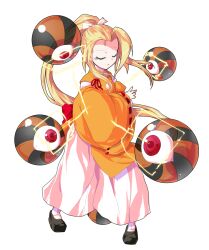 1girl alphes_(style) black_shoes blonde_hair commentary_request dairi detached_sleeves full_body hair_ribbon high_ponytail japanese_clothes large_variant_set legs_apart long_hair long_sleeves pants parody pom_pom_(clothes) ponytail red_eyes red_ribbon ribbon ribbon-trimmed_clothes ribbon-trimmed_sleeves ribbon_trim shoes sidelocks single_hair_intake socks solo standing style_parody tabard tachi-e touhou touhou_(pc-98) transparent_background variant_set very_long_hair white_pants white_ribbon white_socks wide_sleeves yuugenmagan