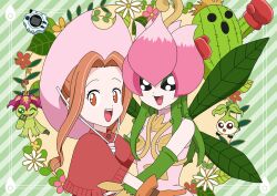 Rule 34 | crests (digimon), digimon, digimon (creature), digimon adventure, fairy, flower, highres, lilimon, monster girl, palmon, petals, plant girl, tachikawa mimi, tanemon, togemon