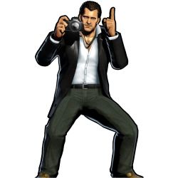 1boy belt brown_hair camera capcom dead_rising frank_west jacket male_focus marvel marvel_vs._capcom marvel_vs._capcom_3 simple_background solo
