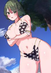 Rule 34 | 1girl, bikini, breasts, dead or alive, dead or alive xtreme, dead or alive xtreme venus vacation, green hair, highres, large breasts, solo, swimsuit, tamaki (doa)