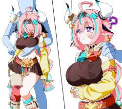 absurdres animal_ears bad_tag coin confused cow_girl etlabsotwe highres hypnosis mind_control pendulum pink_hair varesa_(genshin_impact)