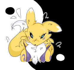 digimon digimon_(creature) fox_girl fox_tail furry furry_female guzziord420 renamon tail yin_yang