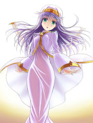 Rule 34 | 1girl, blue hair, female focus, green eyes, habit, index (toaru majutsu no index), koromia, long hair, nun, robe, safety pin, solo, toaru majutsu no index