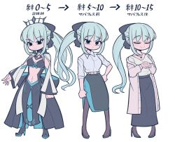 3girls black_bow black_dress bow closed_eyes dress fate/grand_order fate_(series) full_body hair_between_eyes hair_bow high_heels long_hair looking_at_viewer lrl23wznet74220 morgan_le_fay_(chaldea_satellite_station)_(fate) morgan_le_fay_(fate) multiple_girls ponytail simple_background smile standing tiara white_hair