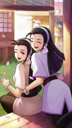 black_hair kagura_chizuru kagura_maki maki_kagura priestess siblings sisters snk the_king_of_fighters twins