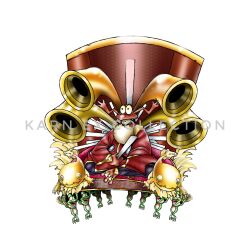 Rule 34 | carrying, digimon, digimon (creature), frog, frog mask, gekomon, highres, mask, oridigi, original, otamamon, throne, tonosamagekomon, weirdomonmaster