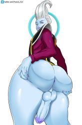 absurdres angel bad_id bad_twitter_id blue_skin colored_skin dragon_ball dragon_ball_super highres tagme twitter_logo uncensored whis white_hair