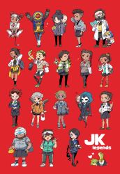 aged_down alternate_costume animification apex_legends aqua_jacket ash&#039;s_rat_(apex_legends) ash_(titanfall_2) ashleigh_reid assault_visor bag bald bald_female bangalore_(apex_legends) beard black_eyes black_jacket black_pantyhose black_scarf black_sclera black_shirt black_skirt black_thighhighs blazer blonde_hair blue_bow blue_cardigan blue_eyes blue_shirt blush book bow bracelet braid breasts brown_cardigan brown_eyes brown_footwear brown_hair brown_sweater cardigan catalyst_(apex_legends) caustic_(apex_legends) cellphone clothed_robot collared_shirt colored_sclera cracked_skin crossdressing crypto_(apex_legends) dark-skinned_female dark-skinned_male dark_skin double_bun dreadlocks dual_persona earrings echo_(apex_legends) everyone face_piercing facial_hair facial_mark fat fat_man forehead_mark frown goatee goggles goggles_on_head green_footwear green_hair grey_cardigan grey_hair grey_scarf grey_shirt hack_(apex_legends) hair_bun hair_slicked_back head_tilt headband heart helmet highres holding holding_bag holding_book holding_phone hood hood_up hoodie horizon_(apex_legends) indian_style jacket jacket_on_shoulders jetpack jewelry lifeline_(apex_legends) loba_(apex_legends) looking_at_viewer looking_down looking_to_the_side mad_maggie_(apex_legends) medium_breasts metal_skin mirage_(apex_legends) missile_pod nessie_(respawn) newcastle_(apex_legends) nojima_minami non-humanoid_robot nose_piercing nose_ring octane_(apex_legends) one-eyed one_eye_closed orange_hoodie pants pantyhose parted_lips pathfinder_(apex_legends) phone piercing pointing pointing_up purple_cardigan rampart_(apex_legends) red_background red_bow red_eyes red_hair red_pants robot sanpaku scarf school_uniform seer_(apex_legends) shirt shoes short_hair side_ponytail sitting skirt smartphone smile sneakers sparkle squiggle sweater the_liberator_wraith thighhighs track_jacket track_pants tube_socks twin_braids v valkyrie_(apex_legends) vantage_(apex_legends) wattson_(apex_legends) waving white_footwear white_headband white_shirt wraith_(apex_legends) yellow_eyes yellow_sweater