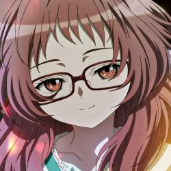 1girl artist_request long_hair mie_ai orange_eyes pink_hair source_request sukinako_ga_megane_wo_wasureta