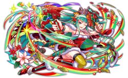 1girl animal_ear_fluff animal_ears anime_coloring artist_request bare_arms bare_shoulders blunt_bangs blunt_ends blunt_sidelocks boots bow bow_flower braid breasts christmas christmas_ornaments cleavage coat coat_on_shoulders collarbone confetti crash_fever diagonal-striped_ribbon dress dress_bow dual_wielding earrings firing fishnet_thighhighs fishnets flower full_body game_cg green_bow green_eyes green_ribbon gun hair_ornament hair_ribbon hairclip holding holding_gun holding_weapon hood hood_down hooded_coat jewelry knee_boots lace-up_boots leaf leg_tattoo leopard_ears leopard_tail long_hair long_sidelocks looking_at_viewer low-braided_long_hair low-tied_long_hair medium_breasts mistletoe number_tattoo numbered official_art one_eye_closed ose_(crash_fever) outline pink_flower pink_petals pinstripe_bow pinstripe_pattern poinsettia puffy-trimmed_coat puffy-trimmed_dress puffy-trimmed_footwear puffy-trimmed_hood puffy_sleeve_cuffs red_boots red_bow red_coat red_dress red_flower red_outline red_petals red_ribbon red_sleeves red_straps red_wrist_cuffs ribbon short_dress side_braid sidelocks silver_tiara sleeve_cuffs smile solo spaghetti_strap sparkle square square_tattoo star_(symbol) star_earrings star_ornament streamers striped_ribbon tachi-e tail tail_bow tail_ornament tattoo thighhighs third-party_source tiara transparent_background two-sided_coat two-sided_fabric two-tone_bow two-tone_ribbon very_long_hair weapon white_sleeve_cuffs wrist_cuffs yellow_tail yellow_thighhighs