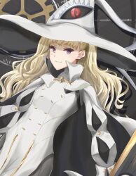 1girl blonde_hair breasts eitri_(fire_emblem) fire_emblem fire_emblem_heroes hat highres long_hair looking_at_viewer nintendo shi-on small_breasts smile solo wavy_hair witch_hat