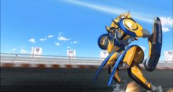 00s animated animated_gif igpx lowres mecha racetrack racing robot sparks takeshi_jin team_satomi