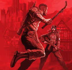 assault_rifle bad_link gun lead_pipe nazi rifle stg44 waffen-ss weapon weapon_on_back wehrmacht wolfenstein:_the_old_blood wolfenstein_(series)