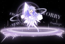 1girl absurdres blush date_a_live dress english_text grey_eyes grey_hair highres izayoi_miku long_hair xxgalaxia1xx