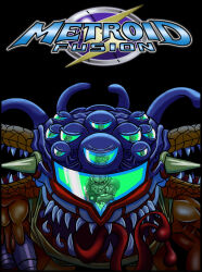 arm_cannon armor canofcrows07 eye_reflection forked_tongue fusion_suit helmet long_tongue metroid metroid_fusion monster multiple_eyes nintendo power_armor power_suit_(metroid) reflection sa-x samus_aran teeth tentacles tongue weapon