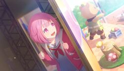 1girl colorful_palette game_cg highres official_art ootori_emu pink_hair project_sekai