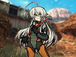 bad_link black_mesa_(game) cosplay gordon_freeman gordon_freeman_(cosplay) haiyore!_nyaruko-san half-life half-life_(series) half-life_1 hev_suit lambda_symbol nyarlathotep_(nyaruko-san)