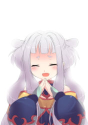 00s albino bad_id bad_pixiv_id blush chinese_clothes code_geass dress closed_eyes kurobaru kurohara_yuu long_hair open_mouth silver_hair solo tianzi twintails