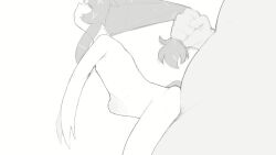 1boy 1girl animal_ears animated cat_ears cat_girl cat_tail completely_nude deep_penetration erection fat fat_man flat_chest grabbing_another&#039;s_hair greyscale legs loli long_hair moaning monochrome nude original peachyp penis rolling_eyes sex sound stomach_bulge tagme tail testicles thighs video white_background
