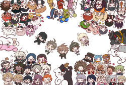 &gt;_&lt; 30en_(esx5g) 6+boys 6+girls :3 :o absolutely_everyone ahoge akamatsu_kaede amami_rantaro android anger_vein asahina_aoi bandaged_arm bandages beanie bear black_gloves black_hair black_pants black_shirt blonde_hair blue_hair blue_jacket blue_skirt blush blush_stickers bow braid brown_hair butterfree celestia_ludenberg chabashira_tenko chain chain_necklace cham-p chef_hat chibi cigar closed_eyes closed_mouth collared_shirt commentary_request crossed_arms crying crystal_ball daimon_masaru_(danganronpa) danganronpa:_trigger_happy_havoc danganronpa_(series) danganronpa_2:_goodbye_despair danganronpa_another_episode:_ultra_despair_girls danganronpa_v3:_killing_harmony dark-skinned_female dark-skinned_male dark_skin enoshima_junko everyone eyelashes eyepatch fake_horns fedora flying_sweatdrops freckles fujisaki_chihiro fukawa_toko gavel gen_1_pokemon glasses gloves goggles goggles_on_head gokuhara_gonta gold_chain gold_teeth green_bow green_eyes green_hair green_jacket green_necktie grey_hair grey_jacket guitar hagakure_yasuhiro hair_bow hair_horns hair_over_one_eye hairband hammer hamster hanamura_teruteru harukawa_maki hat heterochromia highres hinata_hajime holding holding_hammer horns hoshi_ryoma ikusaba_mukuro instrument iruma_miu ishimaru_kiyotaka jacket jewelry jum-p k1-b0 kemuri_jataro kirigiri_kyoko koizumi_mahiru komaeda_nagito kurokuma_(danganronpa) kuwata_leon kuzuryu_fuyuhiko long_hair maga-g maizono_sayaka mask mioda_ibuki momota_kaito monodam monokid monokuma monomi_(danganronpa) monophanie monosuke monotaro_(danganronpa) mouth_mask multicolored_hair multiple_boys multiple_girls naegi_komaru naegi_makoto nanami_chiaki necklace necktie nidai_nekomaru ogami_sakura oma_kokichi one_eye_closed open_clothes open_jacket open_mouth orange_hair orange_necktie orange_scarf owada_mondo owari_akane pants pekoyama_peko pink_eyes pink_hair pink_hairband pink_shirt pout purple_eyes purple_hair purple_hairband purple_jacket purple_scarf purple_skirt rabbit red_eyes red_hair red_hairband red_hat red_jacket red_necktie robot saihara_shuichi saionji_hiyoko scar scar_across_eye scar_on_face scarf shingetsu_nagisa shinguji_korekiyo shirogane_tsumugi shirokuma_(danganronpa) shirt short_hair simple_background skirt sleeping sleeves_past_wrists soda_kazuichi sonia_nevermind spiked_hair sun-d sweatdrop tan tanaka_gundham togami_byakuya togami_byakuya_(danganronpa_2) tojo_kirumi towa_monaca tsumiki_mikan twin_braids twintails upside-down utsugi_kotoko waving white_background white_bow white_hair white_hat white_shirt witch_hat yamada_hifumi yellow_eyes yellow_jacket yonaga_angie yumeno_himiko