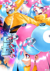 Rule 34 | 1girl, absurdres, highres, iono (pokemon), multicolored hair, nintendo, open mouth, pokemon, pokemon sv, sharp teeth, solo, teeth, two-tone hair
