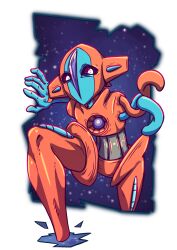 arm_support deoxys deoxys_(normal) expressionless gen_3_pokemon highres horns legendary_pokemon looking_at_viewer mythical_pokemon nintendo no_humans no_mouth pokemon pokemon_(creature) reaching reaching_towards_viewer solo space stevobread tentacles transparent_background