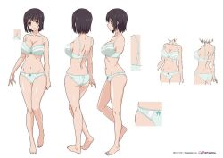 Rule 34 | 1girl, kotone shirakawa, lingerie, official art, overflow (anime), reference sheet, underwear