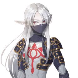 1boy alternate_color androgynous bandages braid genderswap genderswap_(ftm) gloves grey_hair long_hair looking_at_viewer mask miri_(cherryjelly) nintendo pointy_ears red_eyes sheik sheikah solo super_smash_bros. surcoat the_legend_of_zelda the_legend_of_zelda:_ocarina_of_time